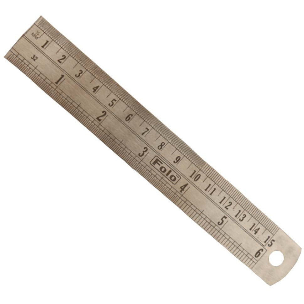 Steel Ruler In Sae And Metric With Conversion Table On Back (Pack of: 2) - TM-07281-Z02 - ToolUSA
