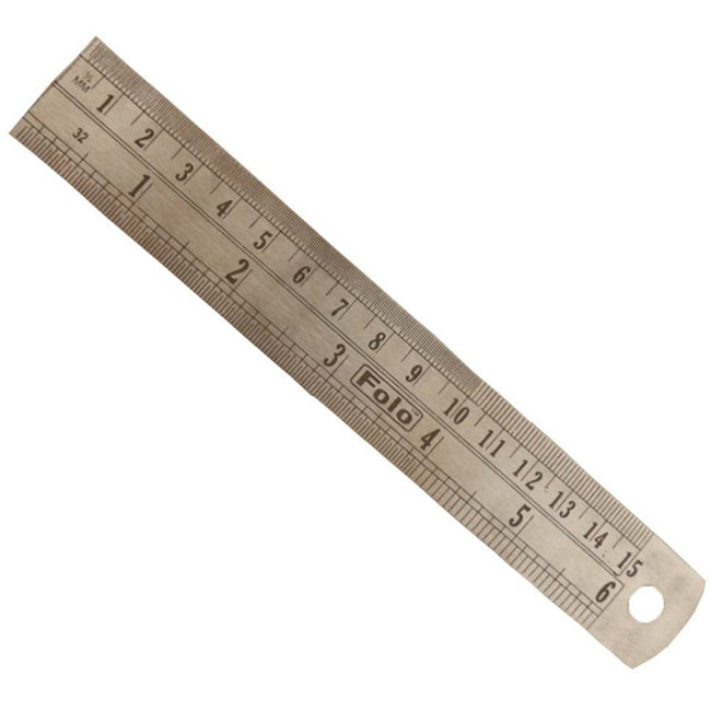 Steel Ruler In Sae And Metric With Conversion Table On Back (Pack of: 2) - TM-07281-Z02 - ToolUSA