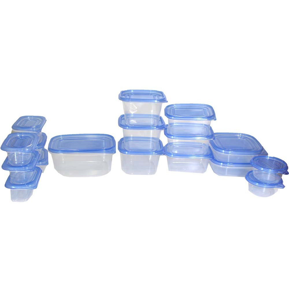 Think Tank 34 Piece Food Storage Clear Container Set - LKCO-6633-U - ToolUSA