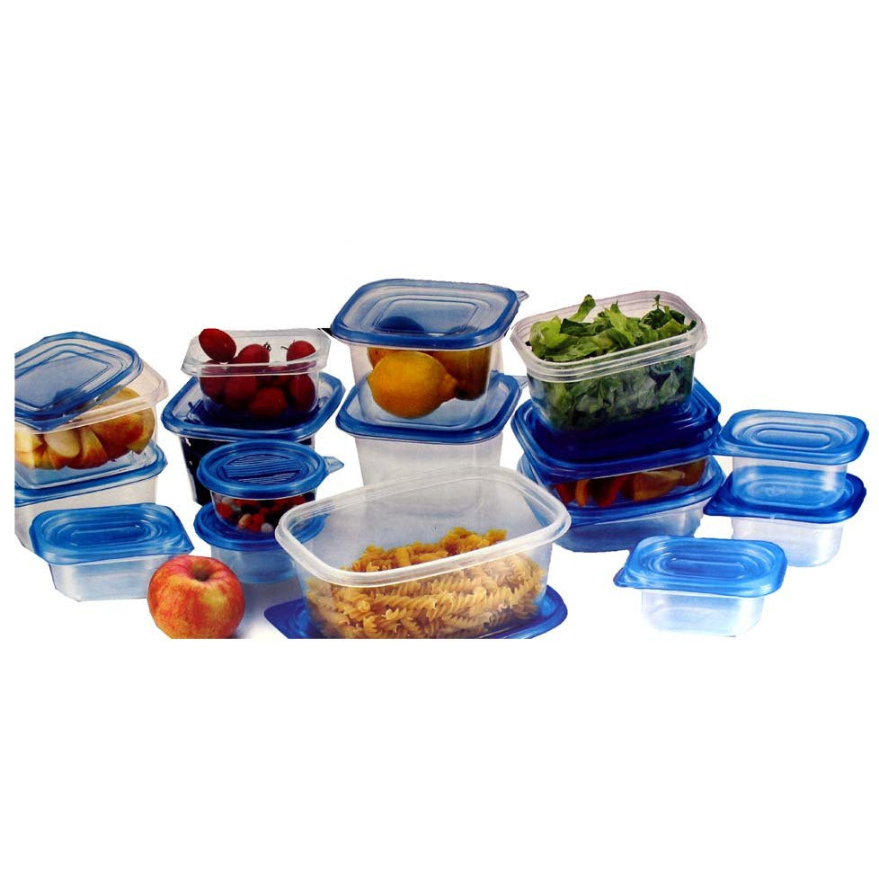 Think Tank 34 Piece Food Storage Clear Container Set - LKCO-6633-U - ToolUSA