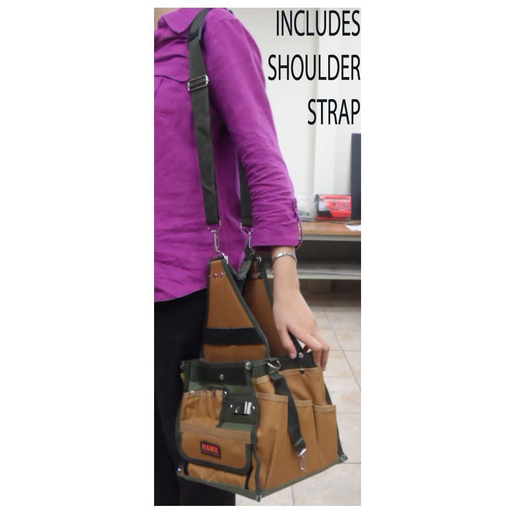 Tool Bag with Multiple Pockets and Shoulder Strap - NB-11195 - ToolUSA