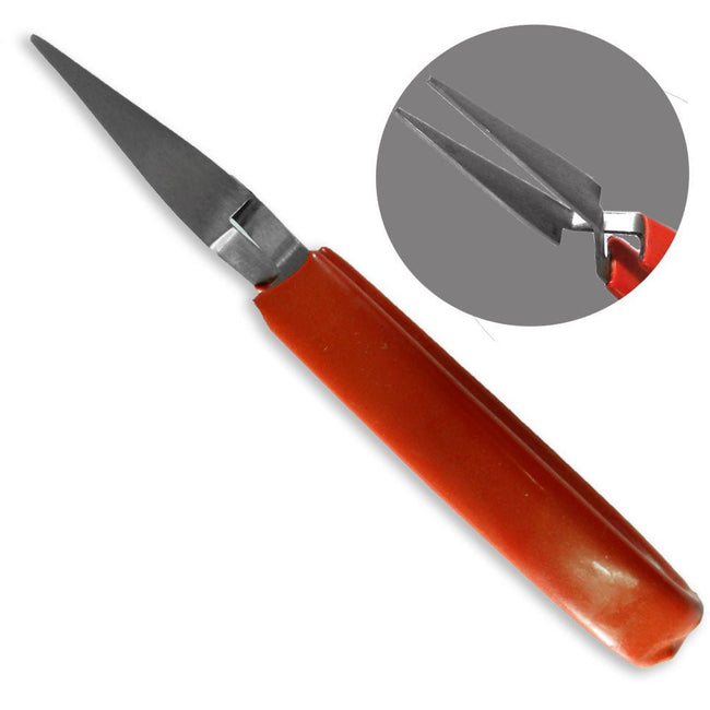 ToolUSA 3-3/4 Inch Cross Lock Tweezers With Vinyl Wrapped Handle: S85-98565 - S85-98565 - ToolUSA