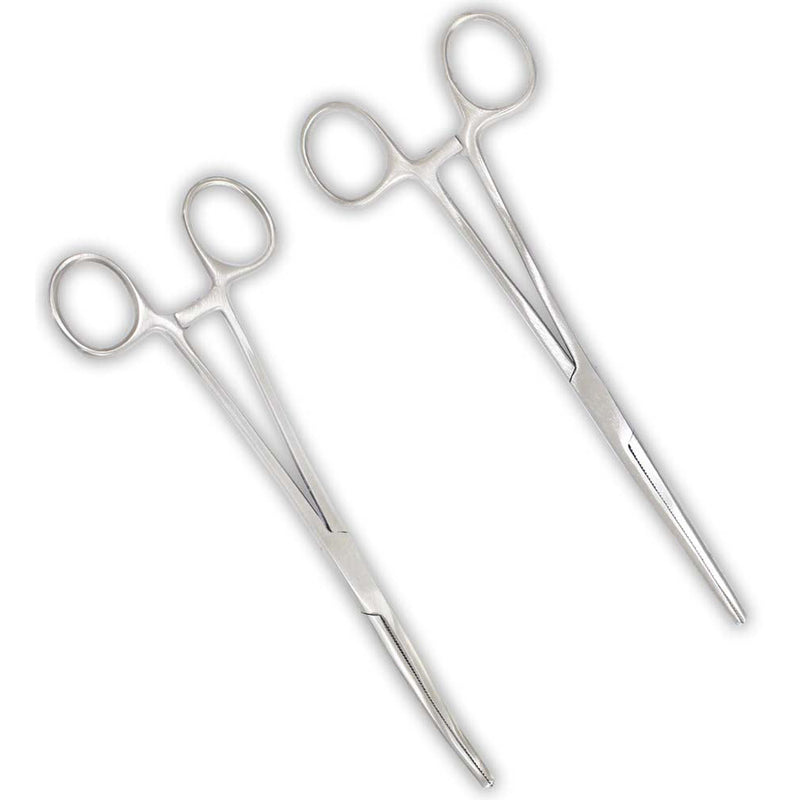 ToolUSA Deluxe 8-Inch Stainless Steel Hemostat Set - Curved & Straight - KIT-S3281 - ToolUSA