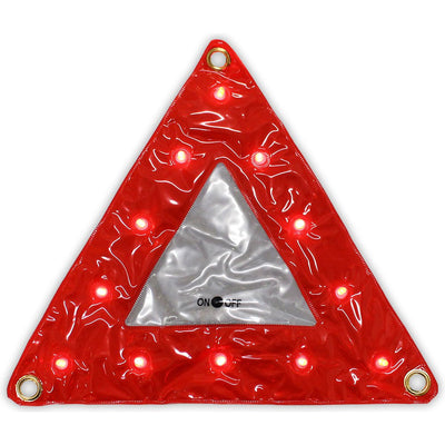 TRAFFIC WARNING TRIANGLE WITH LED LIGHTS - SF-12654 - ToolUSA
