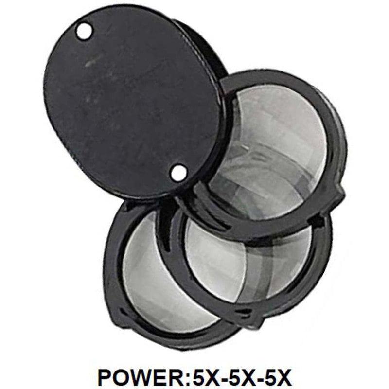 Triple Glass Lens Jeweler's Loupe - 5X Power (Pack of: 2) - MG-10715-Z02 - ToolUSA