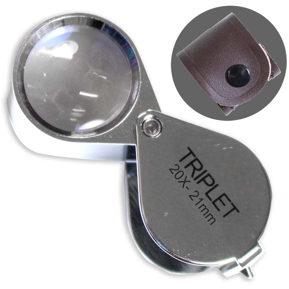 Triplet Glass Lens Chrome Loupe - 20X Power - MG-02120 - ToolUSA