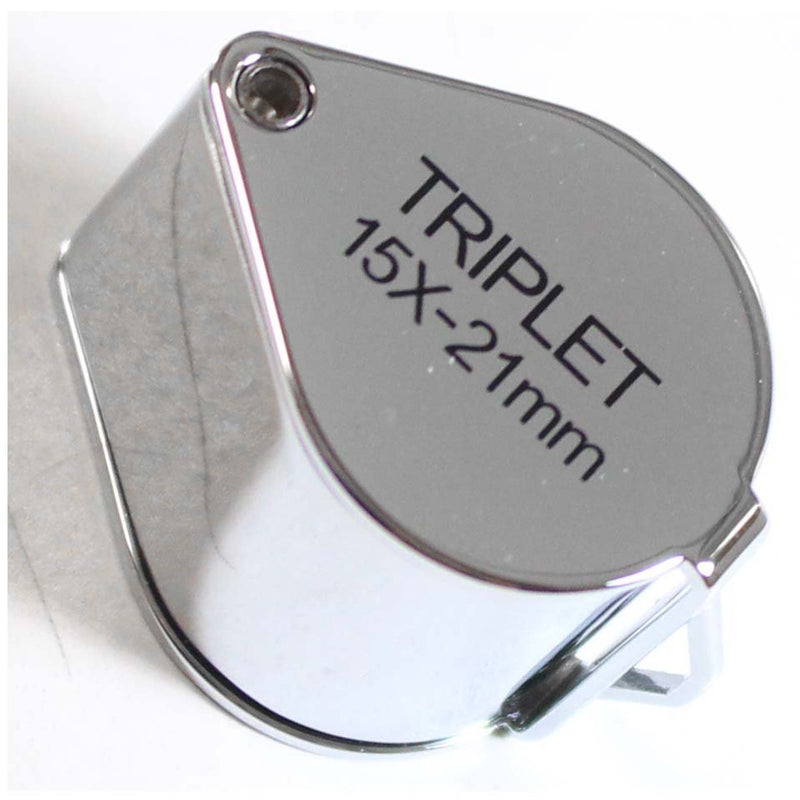 Triplet Glass Lens Jeweler's Loupe - 15X Power - MG-02115 - ToolUSA