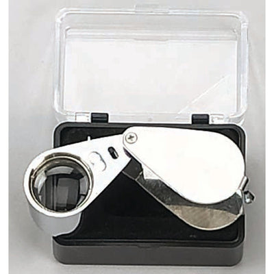 Triplet Glass Lens Jeweler's Loupe with LED Light - 10X Power - MG-92120 - ToolUSA