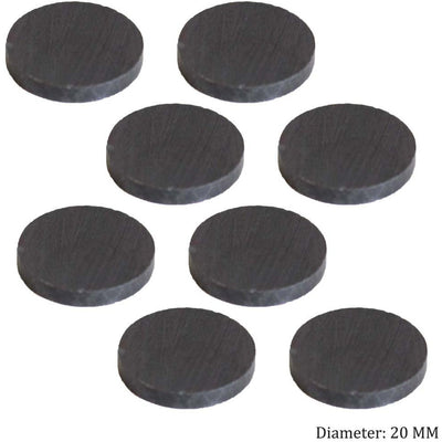 TRUVUE: 8 Piece Set Of Disc Shaped 1 Inch X 1/8 Inch Ceramic Magnets - MC-06051 - ToolUSA