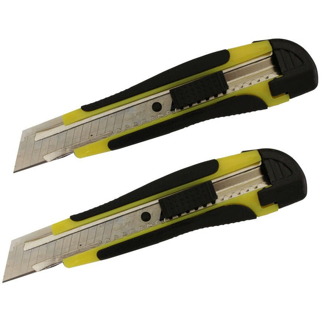 Utility Knife | ABS Frame & 14 Snap Blade Sections (Pack of 2) (Pack of: 2) - PK9003AB-Z02 - ToolUSA