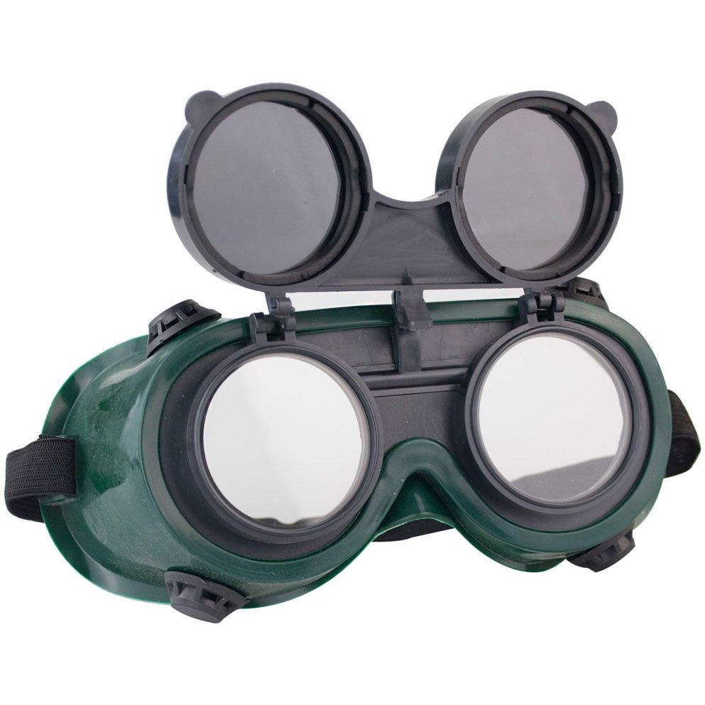 Ventilated Welding Goggles with Flip-up Extra Dark Lenses (Pack of: 1) - EY-W - ToolUSA