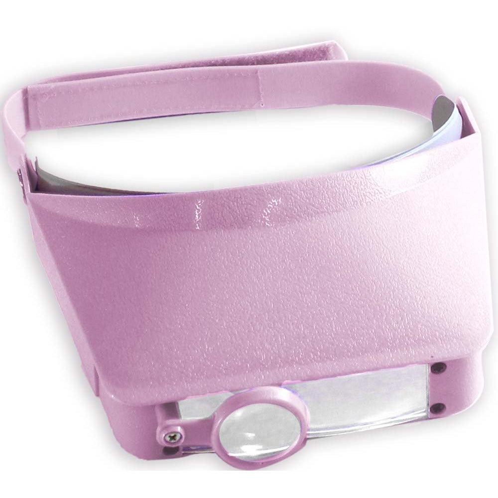 Visor-Type Head Worn Magnifier With 3 Levels Of Power In Pink Color - MG-91213 - ToolUSA