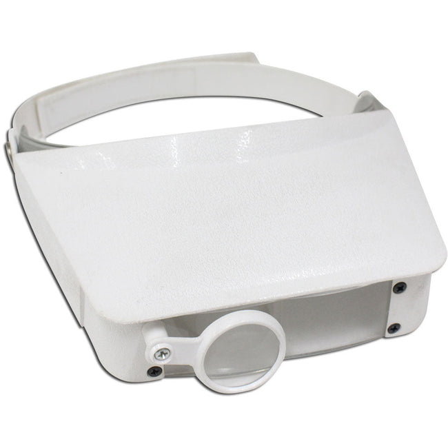 White Visor-Type Head Worn Magnifier - MG-97001 - ToolUSA