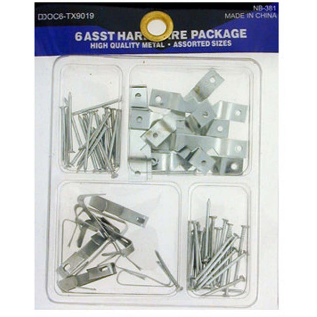 Wall Mounting Nail and Bracket Assortment - HW-89019 - ToolUSA