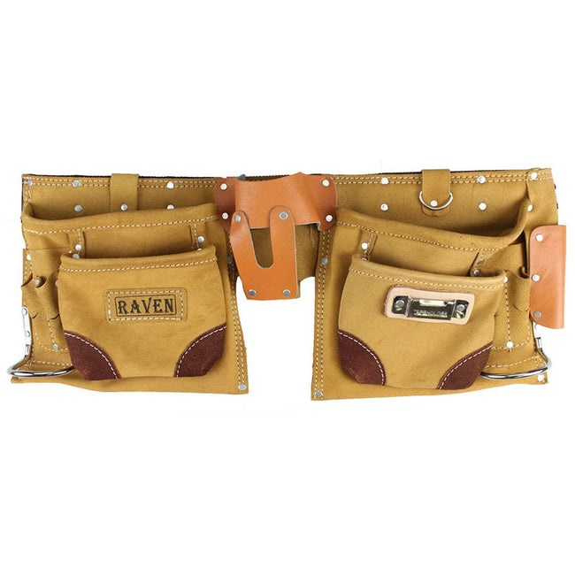 Wheat Suede Tool Pouch Belt with 11 Pockets - AS-72103 - ToolUSA