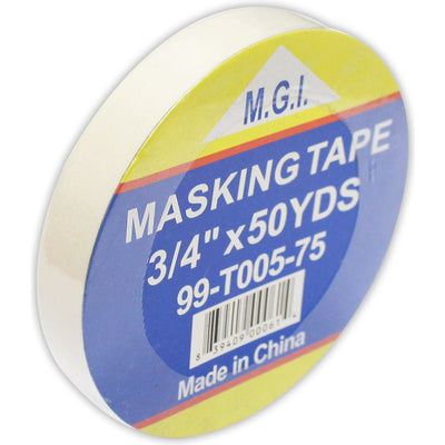 White Masking Tape - 0.75 Inch x 180 Feet - TAP-PR50034W - ToolUSA
