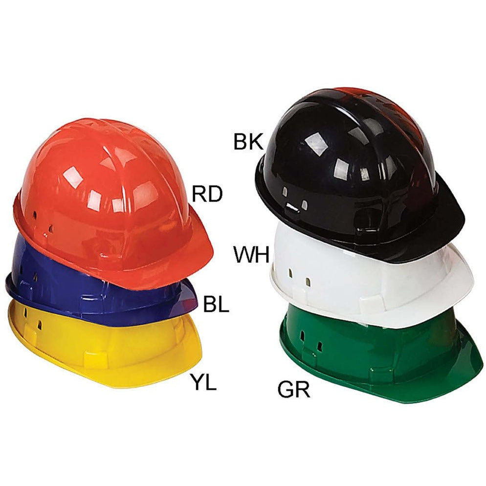 White Safety Hard Hat with a Built-In Adjustable Liner - SF-88880 - ToolUSA