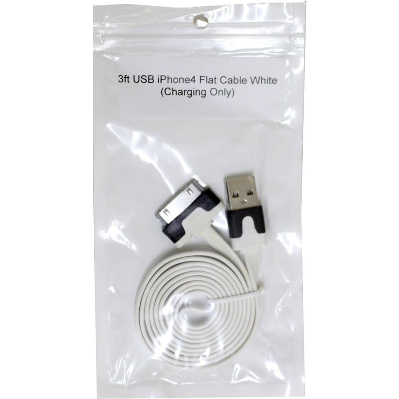 White USB Iphone 4 Charger, 3 Foot Long - L-AV125-YU - ToolUSA