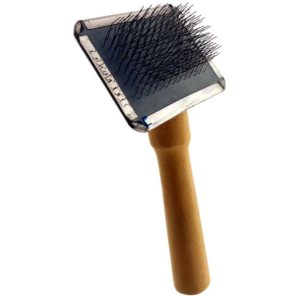 Wire Pet Grooming Brush with Wooden Handle, 5 Inch (Pack of: 1) - PET-02111 - ToolUSA