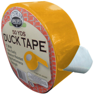 Yellow Multi-Purpose Duct Tape, 2-Inch Wide x 50 Yards Long - TAP-DK060Y - ToolUSA