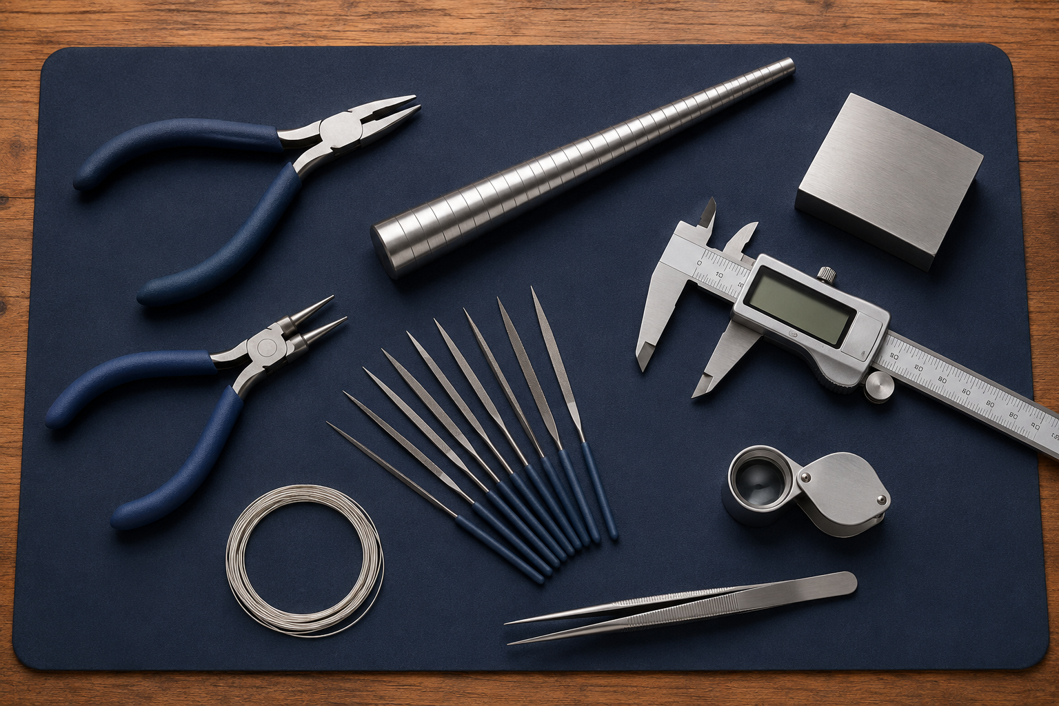 Complete assortment of jewelry-making bench tools
