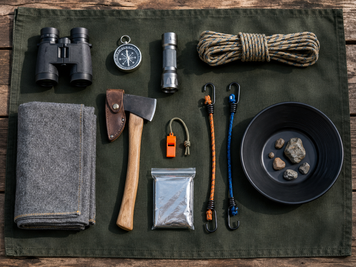 Complete practical camping and outdoor readiness kit